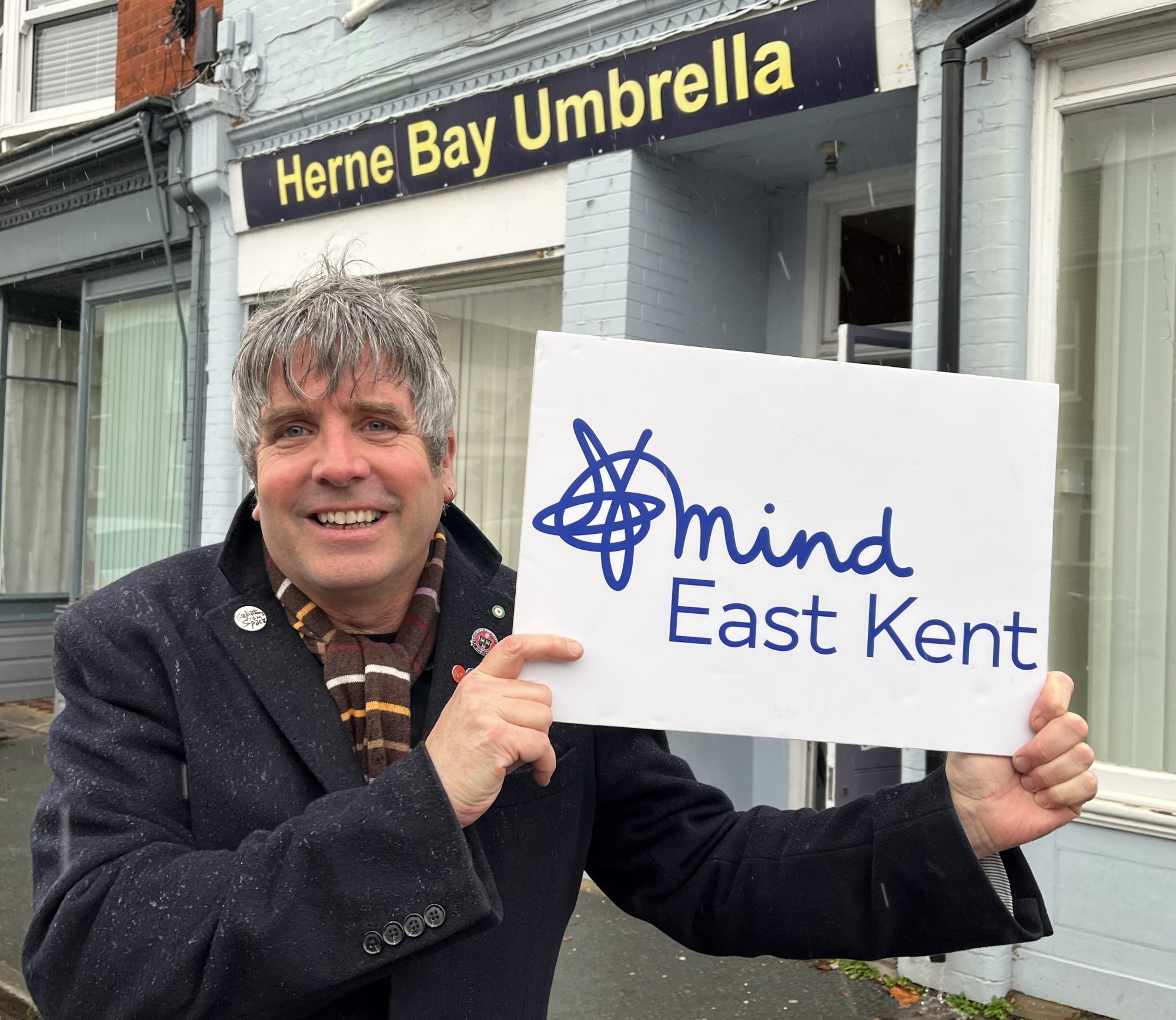 East Kent Mind CEO David Palmer at Herne Bay Umbrella
